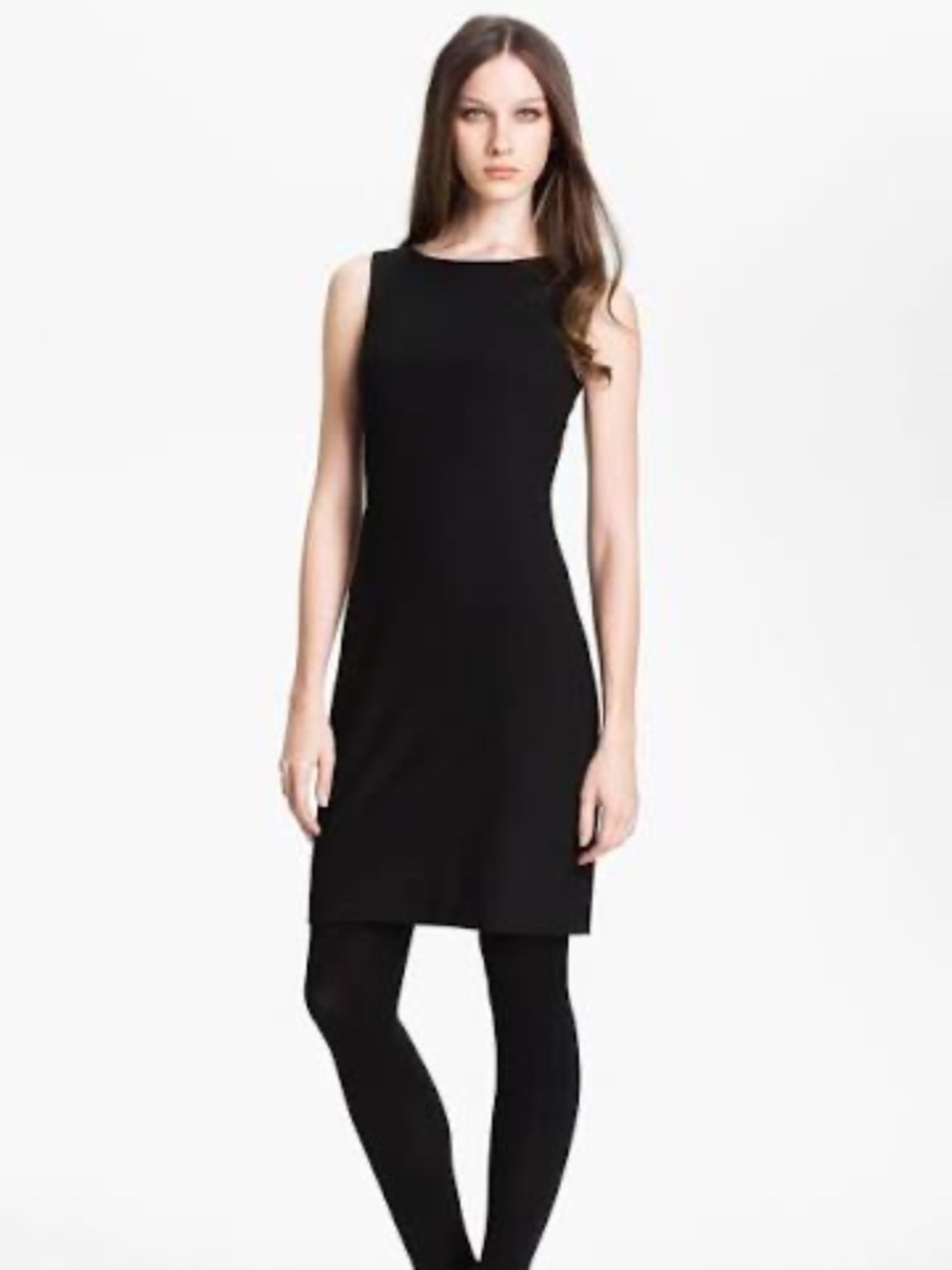 Theory Betty 2 Urban Black Stretch Wool Sheath Dress 6